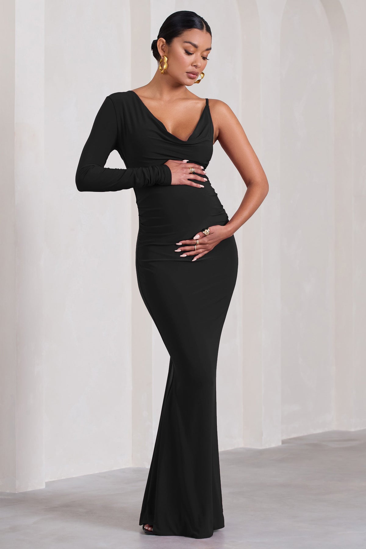 Sloane Knit Maternity Dress (Black) - Maternity Wedding Dresses, Evening  Wear and Party Clothes by Tiffany Rose US